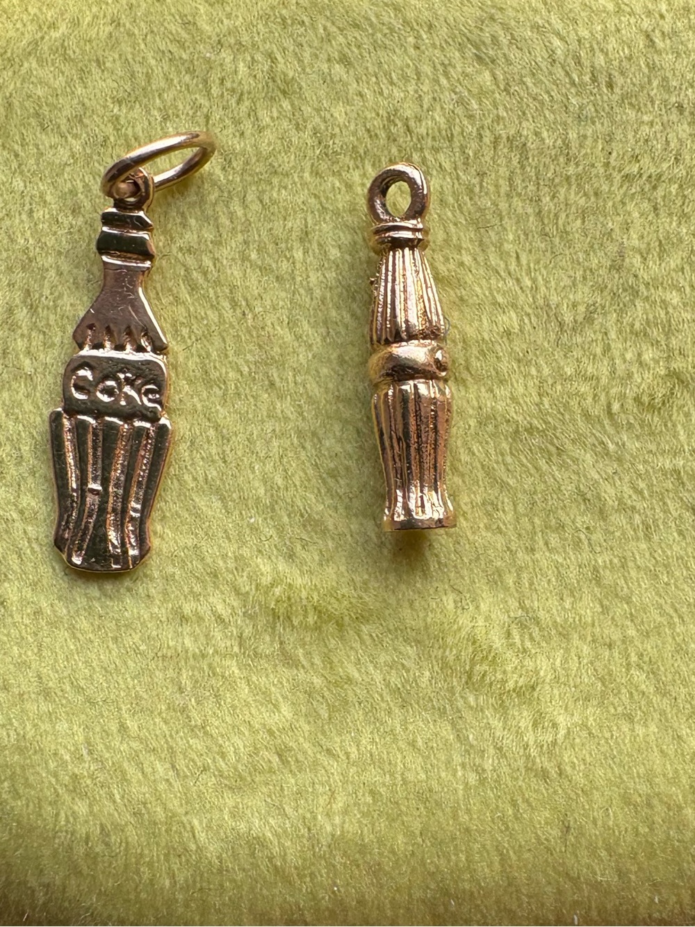 14k gold coke bottle charms